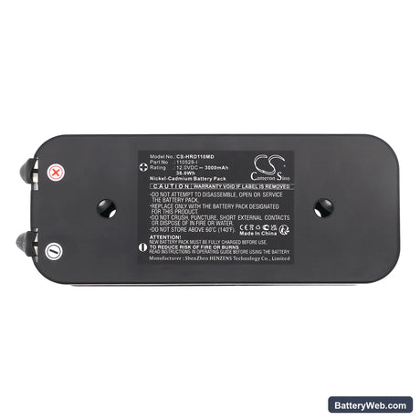 Horbiger Hydraulik Replacement Battery, 12V, 3000mAh, Ni-CD 4