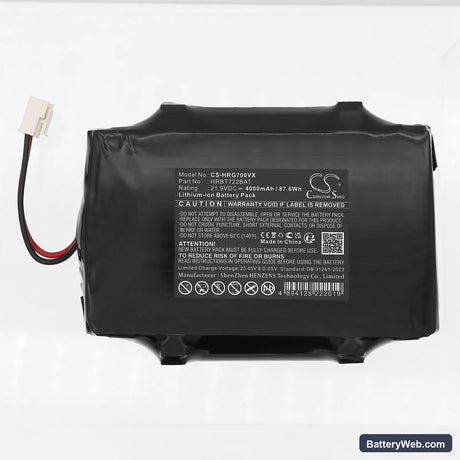 Hoover H-GO 700 Replacement Battery, 21.9V, 4000mAh, Li-ion 3
