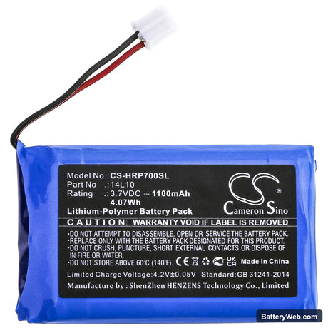 Hairmax Prima 7 Replacement Battery, 3.7V, 1100mAh, Li-Polymer 3