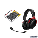 HyperX Cloud III Wireless-Gaming Headset Replacement Battery, 3.7V, 1200mAh, Li-Polymer 6