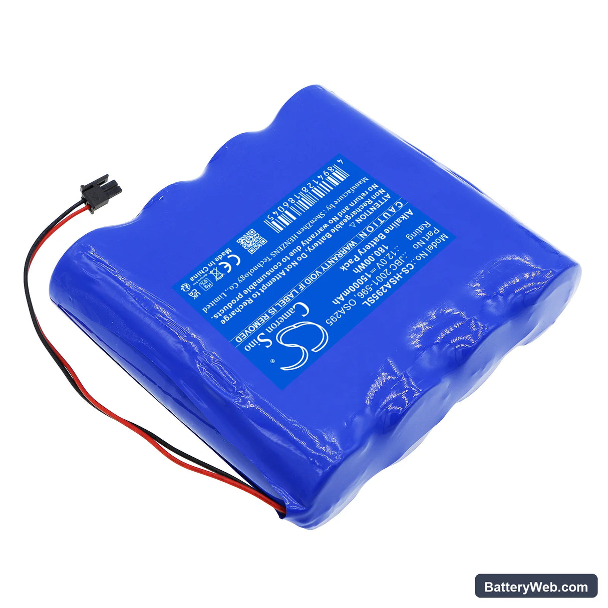 Hart InterCivic Demo eSlate Replacement Battery, 12V, 15000mAh, Alkaline 2