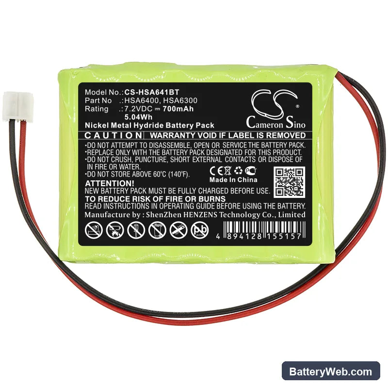 Yale Alarm control panels Replacement Battery, 7.2V, 700mAh, Ni-MH 3