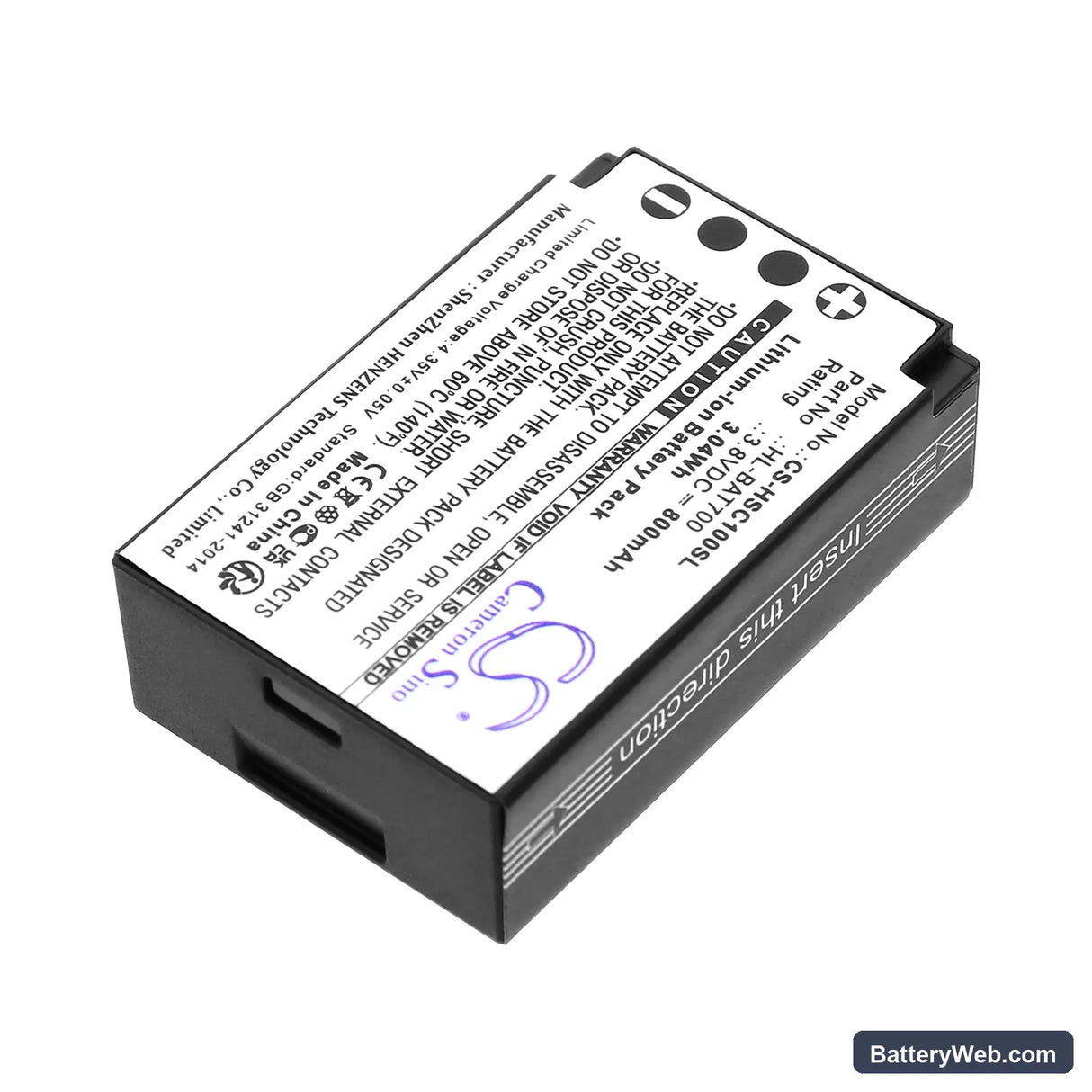 Hollyland Solidcom C1 Replacement Battery, 3.8V, 800mAh, Li-ion 2
