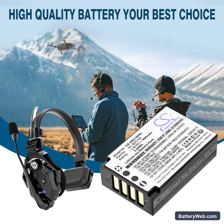 Hollyland Solidcom C1 Replacement Battery, 3.8V, 800mAh, Li-ion 6