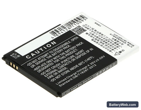 Hisense Mira II Replacement Battery, 3.8V, 2500mAh, Li-Polymer 4