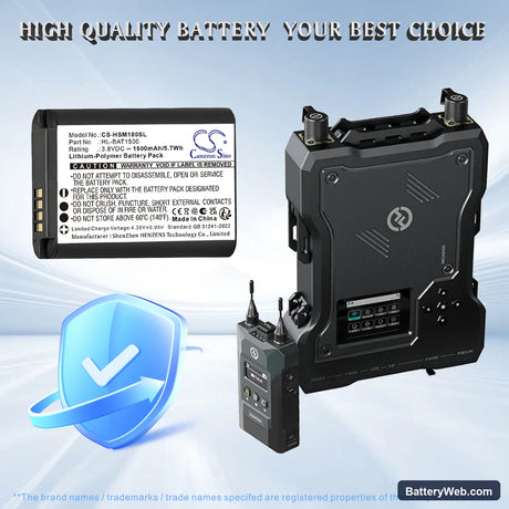 Hollyland Solidcom M1 Replacement Battery, 3.8V, 1500mAh, Li-Polymer 1