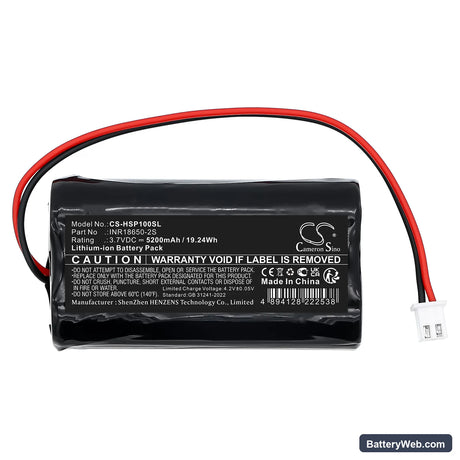 HP WS10 Pro Speaker Replacement Battery, 3.7V, 5200mAh, Li-ion 3