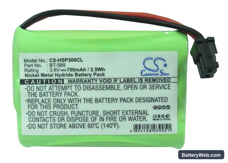 Hagenuk WP 300X Replacement Battery, 3.6V, 700mAh, Ni-MH 5