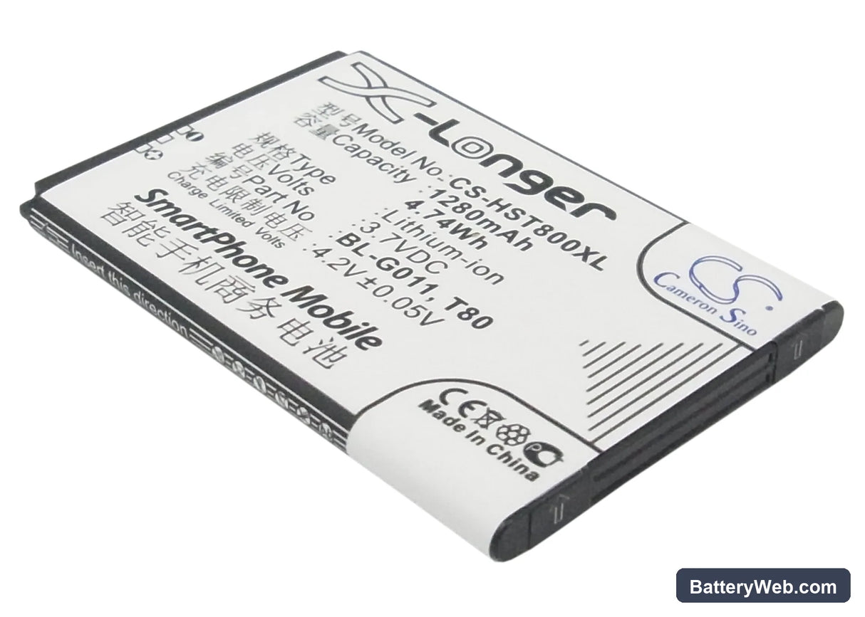 GIONEE GN100 Replacement Battery, 3.7V, 1280mAh, Li-ion 1