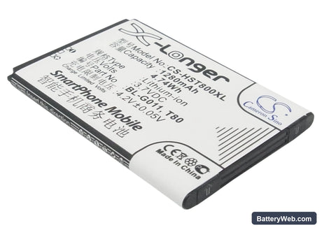 GIONEE GN100 Replacement Battery, 3.7V, 1280mAh, Li-ion 1