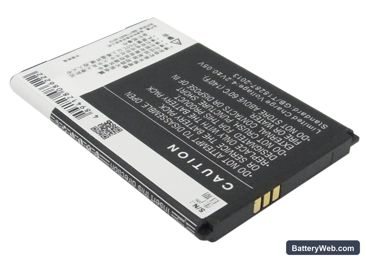 GIONEE GN100 Replacement Battery, 3.7V, 1280mAh, Li-ion 4