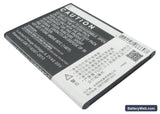 Hisense T912 Replacement Battery, 3.7V, 1450mAh, Li-ion 4