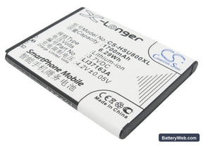 Hisense U8 Replacement Battery, 3.7V, 1700mAh, Li-ion 1