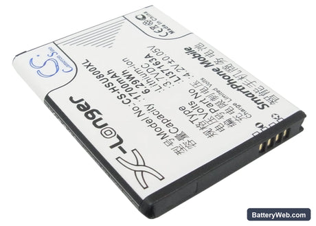 Hisense U8 Replacement Battery, 3.7V, 1700mAh, Li-ion 2