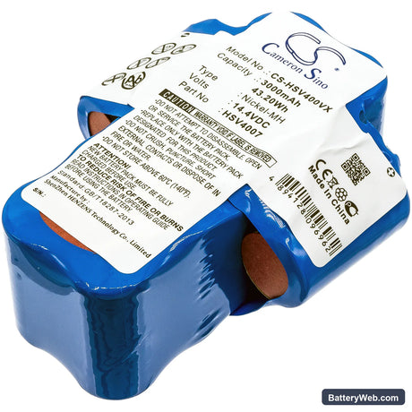 Hoover HSV40 Replacement Battery, 14.4V, 3000mAh, Ni-MH 1