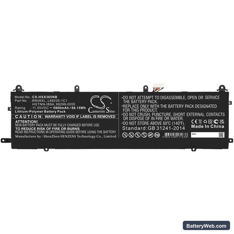 HP Spectre X360 15-EB0005UR Replacement Battery, 11.55V, 5900mAh, Li-Polymer 3