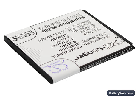 Hisense HS-X6 Replacement Battery, 3.8V, 2600mAh, Li-ion 3