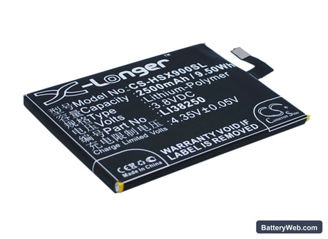 Hisense X9T Replacement Battery, 3.8V, 2500mAh, Li-Polymer 2