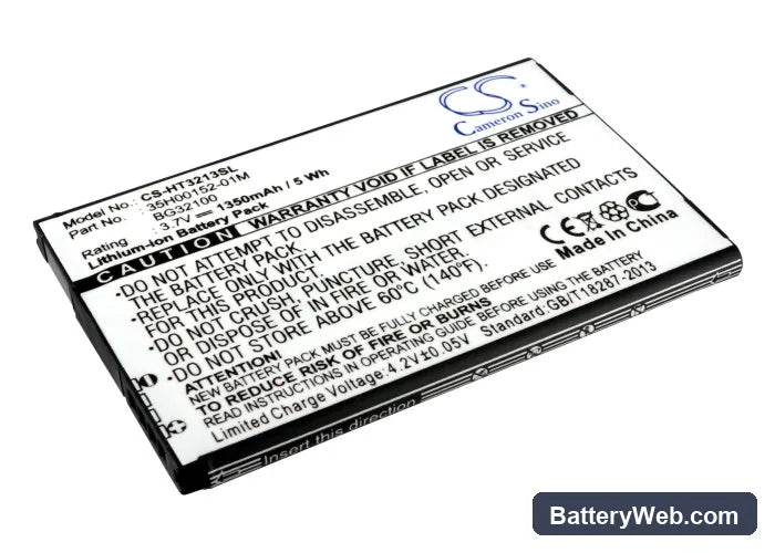 Google G11 Replacement Battery, 3.7V, 1350mAh, Li-ion 2