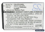 HTC EVO Shift 4G Replacement Battery, 3.7V, 1200mAh, Li-ion 5