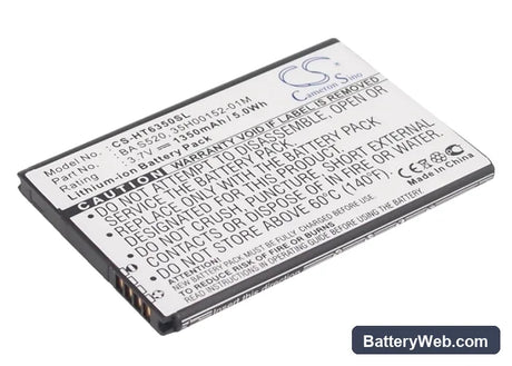 Verizon Droid Incredible 2 Replacement Battery, 3.7V, 1350mAh, Li-ion 1