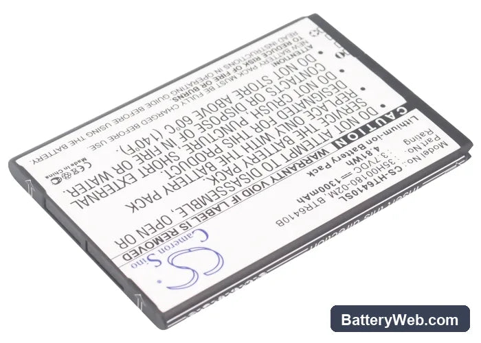 HTC ADR6410 Replacement Battery, 3.7V, 1300mAh, Li-ion 2