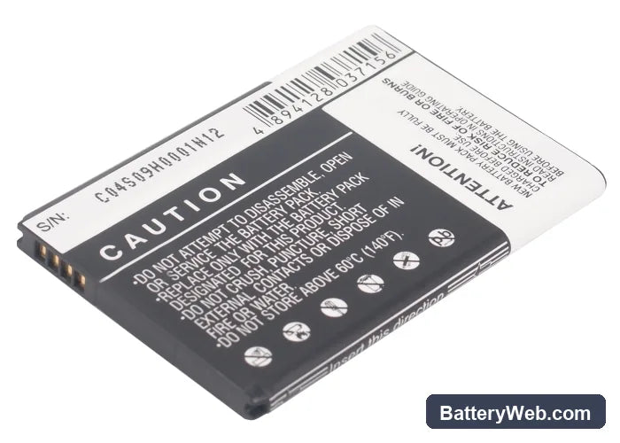 HTC Desire Z Replacement Battery, 3.7V, 1350mAh, Li-ion 3