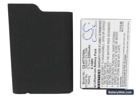 HTC 7 Pro Replacement Battery, 3.7V, 2200mAh, Li-ion 5