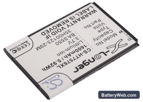 HTC 7 Pro Replacement Battery, 3.7V, 1600mAh, Li-ion 2