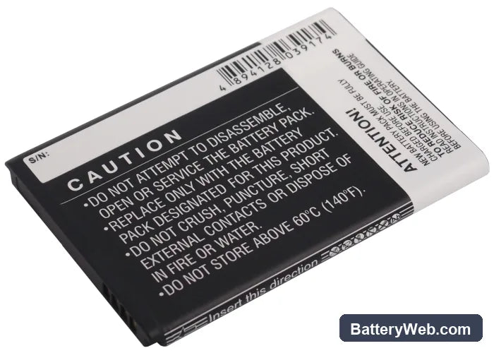 HTC 7 Pro Replacement Battery, 3.7V, 1600mAh, Li-ion 4