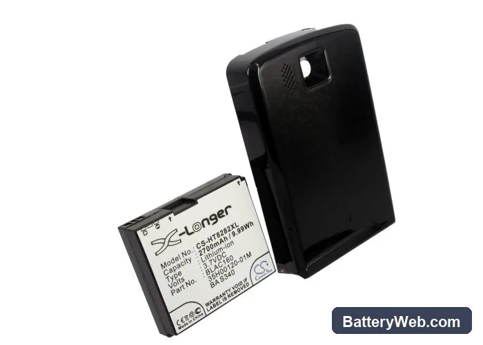 HTC Touch Pro HD Replacement Battery, 3.7V, 2700mAh, Li-ion 5