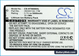 HTC 7 Trophy Replacement Battery, 3.7V, 3000mAh, Li-ion 5