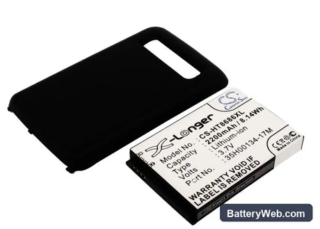 HTC 7 Trophy Replacement Battery, 3.7V, 2200mAh, Li-ion 1