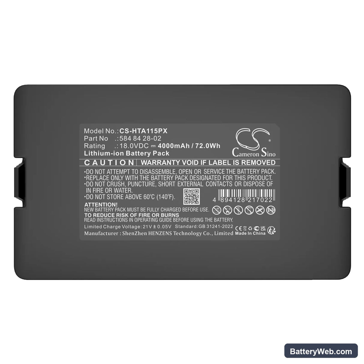 Flymo Easielife Go Replacement Battery, 18V, 4000mAh, Li-ion 5