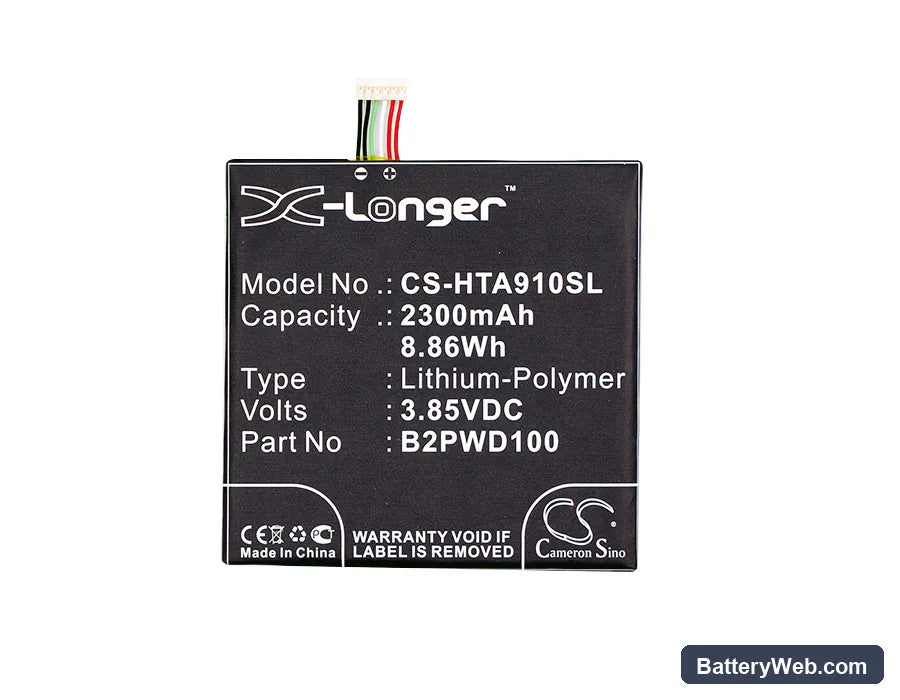 HTC One A9s Replacement Battery, 3.85V, 2300mAh, Li-Polymer 5
