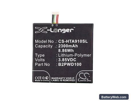 HTC One A9s Replacement Battery, 3.85V, 2300mAh, Li-Polymer 5