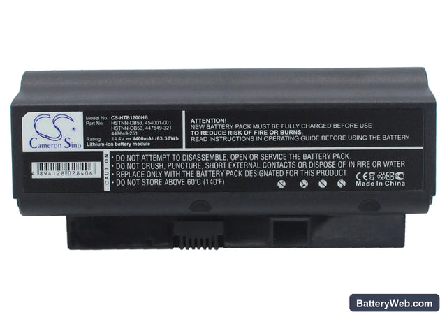 Compaq Presario B1200 Replacement Battery, 14.4V, 4400mAh, Li-ion 1