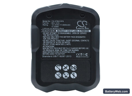 Hitachi CJ 14DL Replacement Battery, 14.4V, 4000mAh, Li-ion 1
