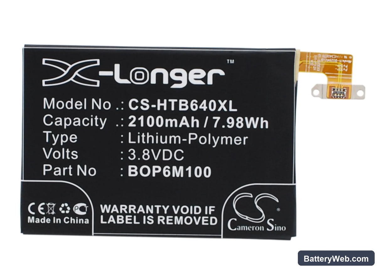 HTC One Mini 2 Replacement Battery, 3.8V, 2100mAh, Li-Polymer 1