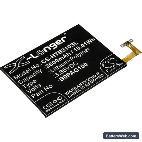 HTC Butterfly 2 Replacement Battery, 3.85V, 2600mAh, Li-Polymer 1