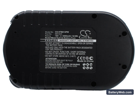 Hitachi C 18DL Replacement Battery, 18V, 3000mAh, Ni-MH 1