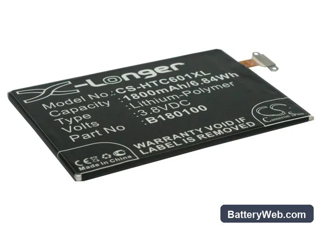 HTC One Mini Replacement Battery, 3.8V, 1800mAh, Li-Polymer 1