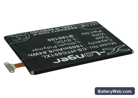 HTC One Mini Replacement Battery, 3.8V, 1800mAh, Li-Polymer 2