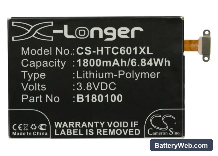 HTC One Mini Replacement Battery, 3.8V, 1800mAh, Li-Polymer 5