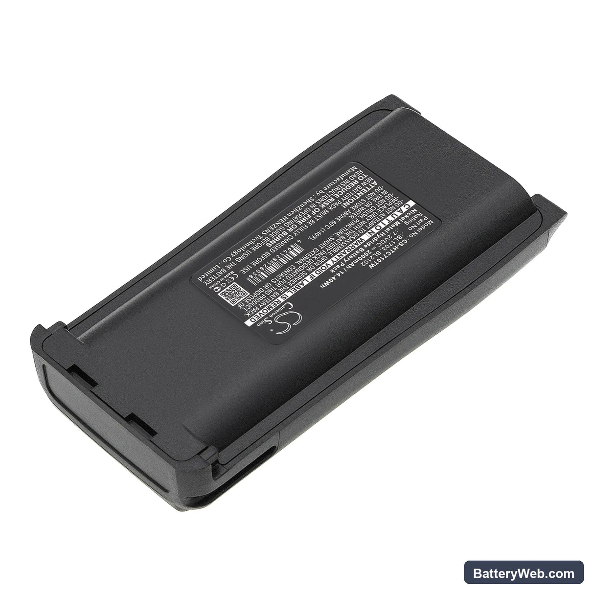 Hytera TC-700 Replacement Battery, 7.2V, 2000mAh, Ni-MH 2