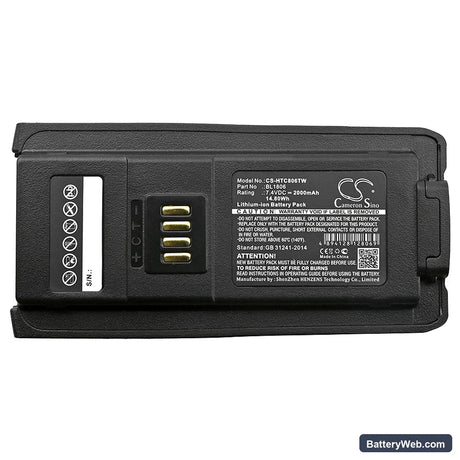 Hytera PT580H Replacement Battery, 7.4V, 2000mAh, Li-ion 5