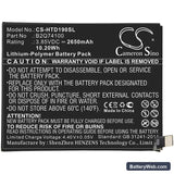 HTC Desire 19S Replacement Battery, 3.85V, 2650mAh, Li-Polymer 3