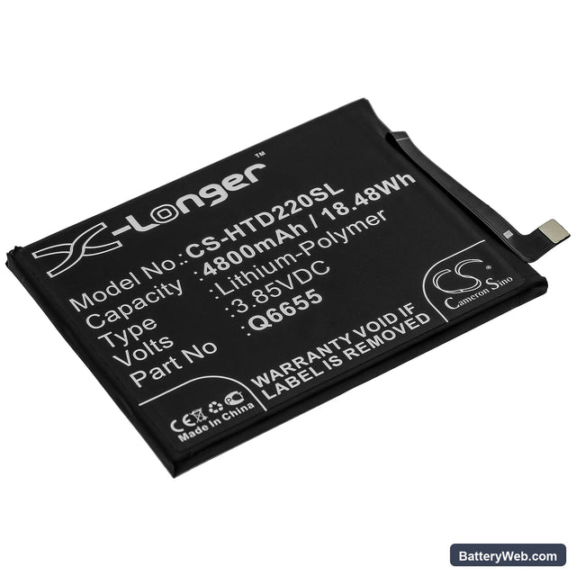 HTC Desire 20 Pro Replacement Battery, 3.85V, 4800mAh, Li-Polymer 1