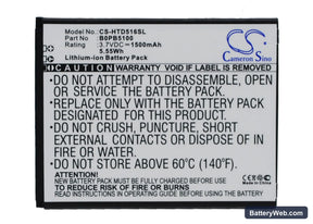 HTC Desire 516 Replacement Battery, 3.7V, 1500mAh, Li-ion 1