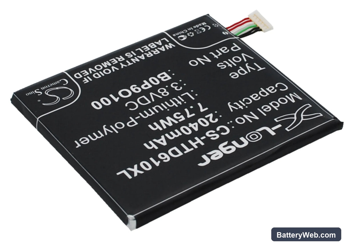HTC Desire 610 Replacement Battery, 3.8V, 2040mAh, Li-Polymer 3